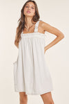 Overall Dress in Off White