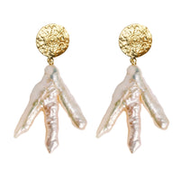 Coin & Coral Earrings