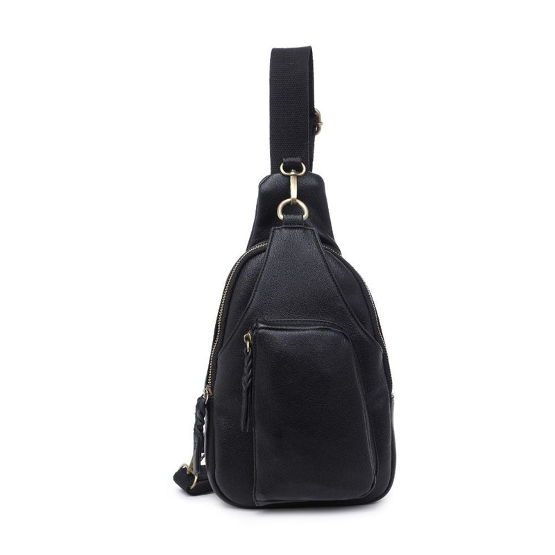 Wendall Sling Backpack in Black