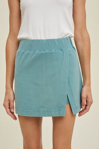 Teal Washed Skort