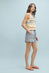 Multi-Color Striped Sweater Tank