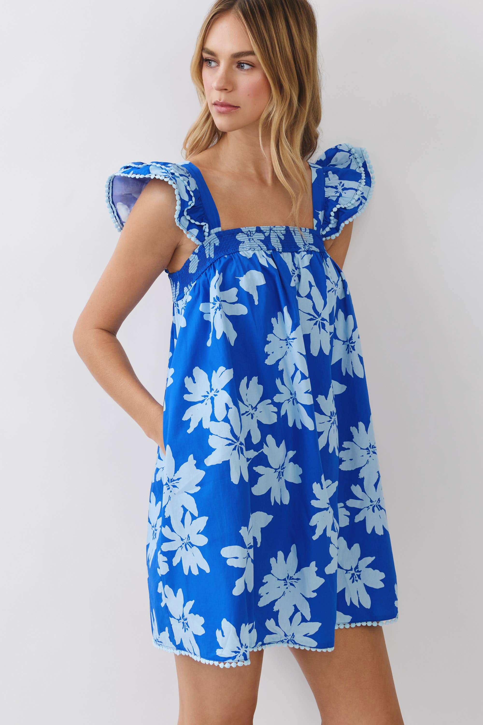 Smocked Mini Dress