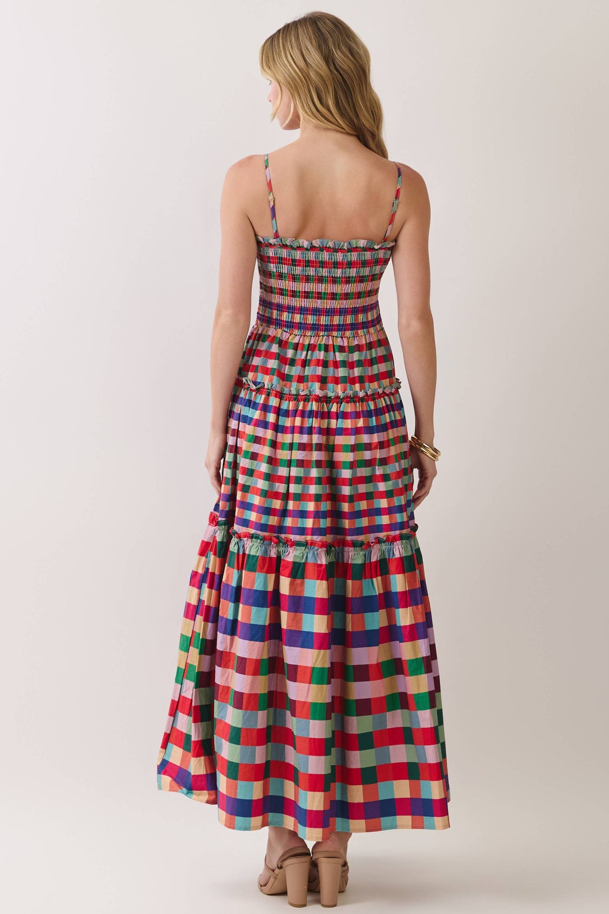 Smocked Bodice Tiered Maxi Dress