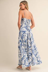Tropical Print Midi Dress