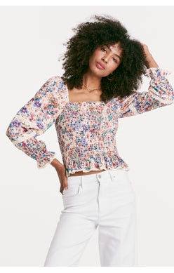 Mika top in Provence Bloom