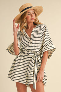 Relaxed Striped Romper