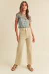 Dye & Wash Wide Leg Pants