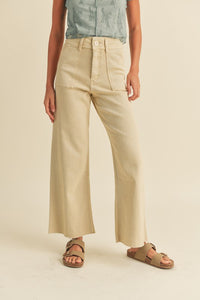 Dye & Wash Wide Leg Pants