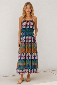 Bohemian Mosaic Maxi Dress