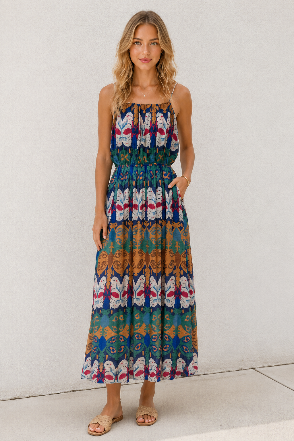 Bohemian Mosaic Maxi Dress