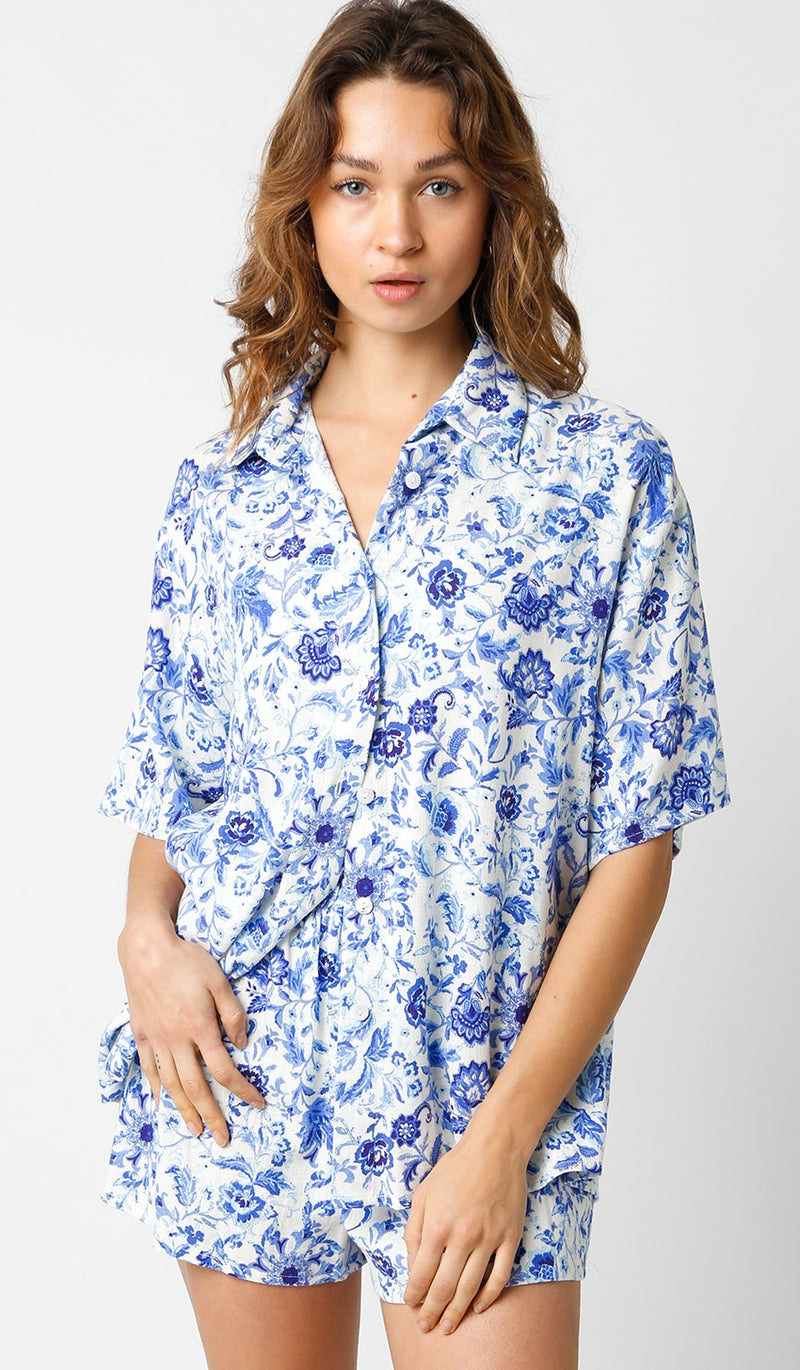 Finley Top in Blue