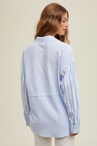 Multi-Striped Button Up Shirt