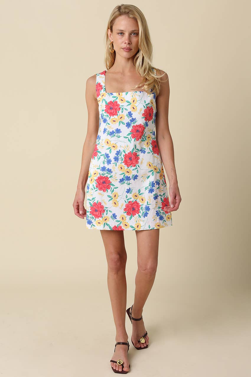 Monica Floral Print Mini Dress