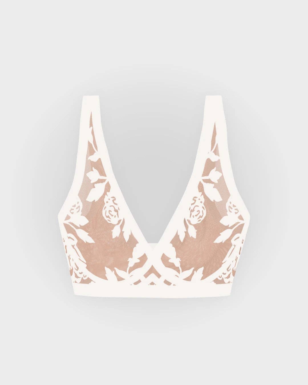 Sheer Flocked Bra