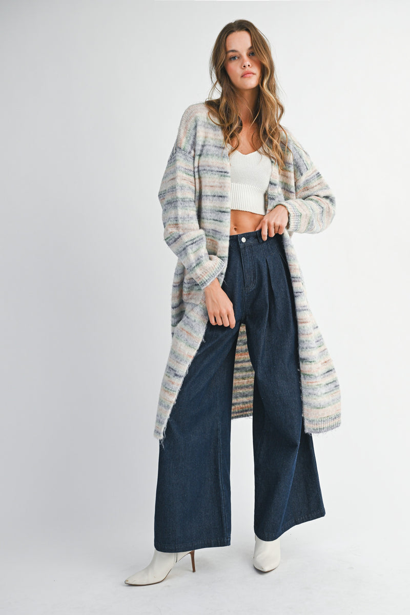 Space Dye Midi Cardigan