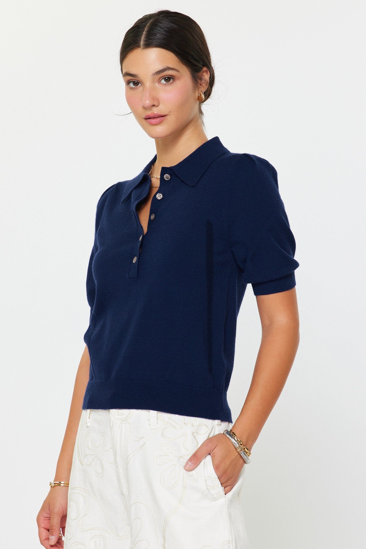 Short Sleeve Knit Polo