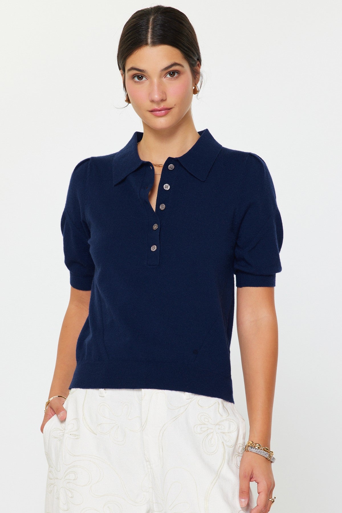 Short Sleeve Knit Polo