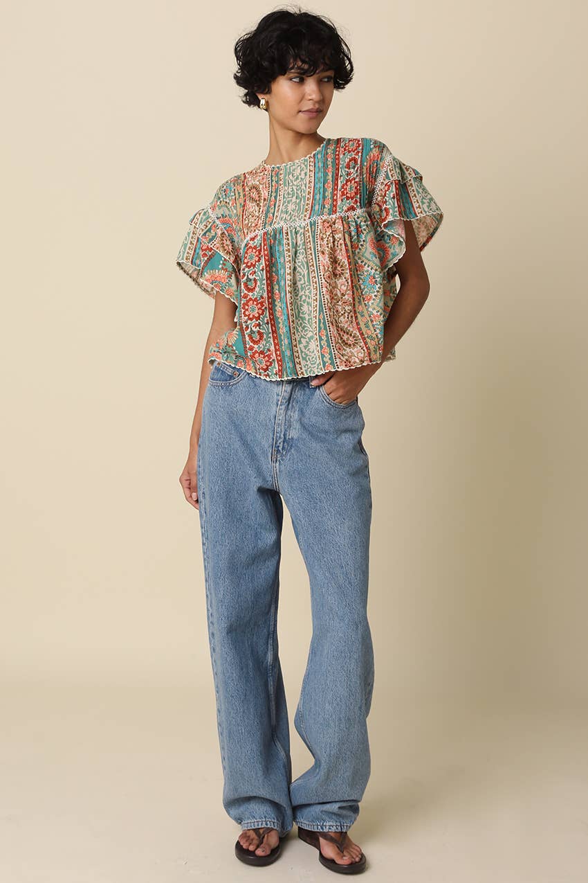 Teresa Flutter Sleeve Top