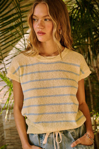 Striped Cap Sleeve Top