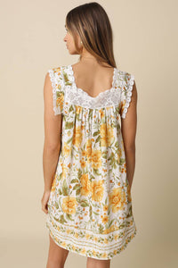 Angel Square-Neck Empire Mini Dress