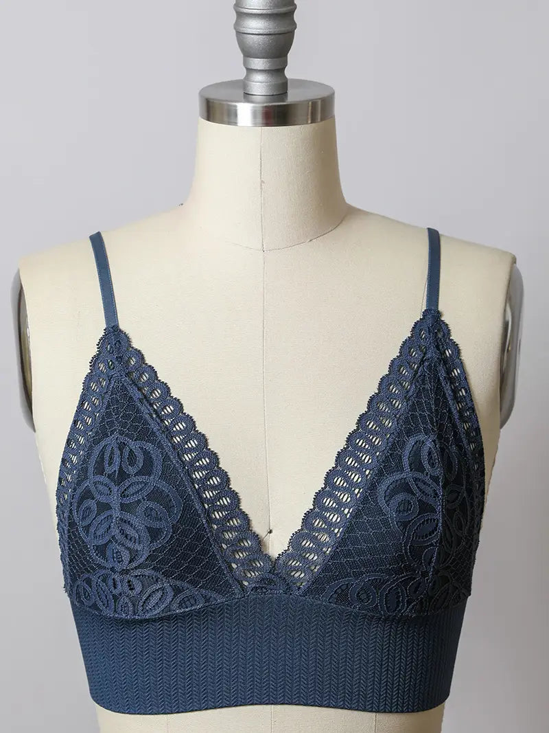 Lace Longline Bralette Asst Colors