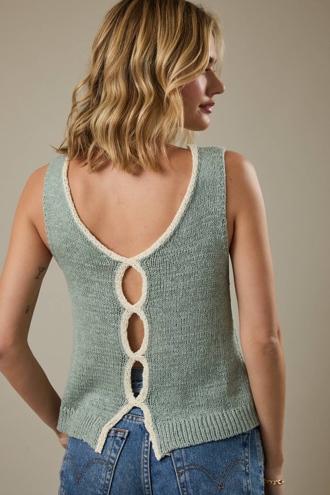Keyhole Back Knit Tank