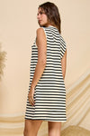 Seaside Serenity Stripe Mini Dress