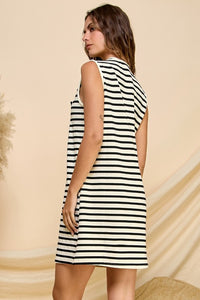 Seaside Serenity Stripe Mini Dress