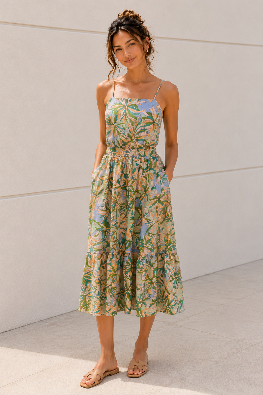 Tropical Breeze Midi Dress