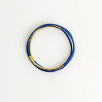 Leather and Metal Bar Bangles