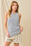 Cut-out Back Striped Tank