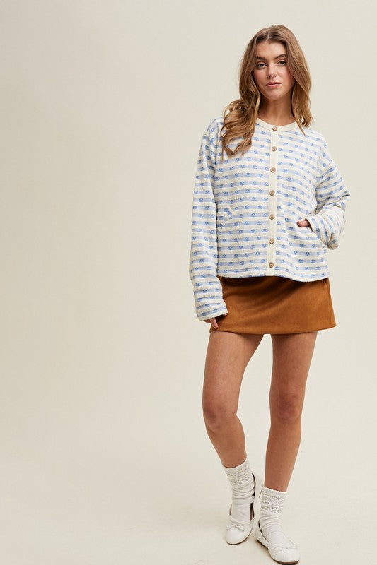 Floral Stripe Cardigan