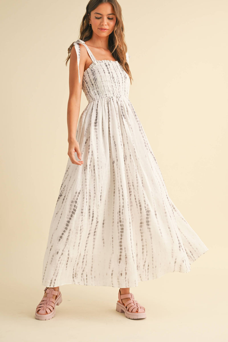 TIE DYE PRINTED LONG DRESS