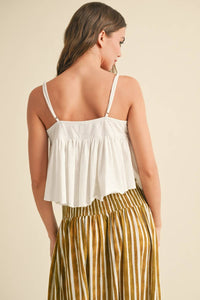 CROCHET CONTRASTED TANK TOP