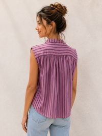 Gathered Stripe Blouse