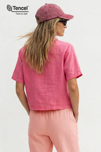 Cropped Button Up Shirt