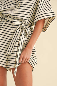 Relaxed Striped Romper