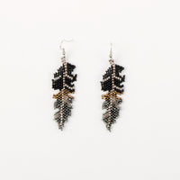 Beaded Feather Earrings