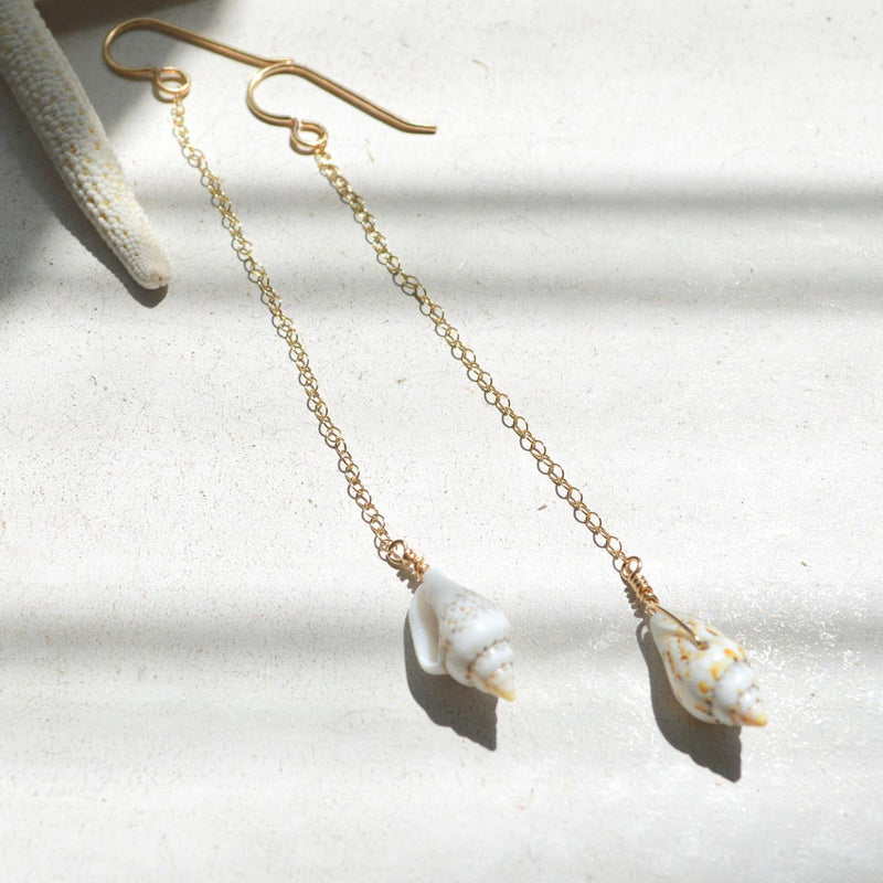 Nassa Shell Chain Earrings