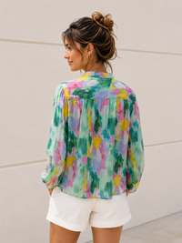Watercolor Garden Blouse