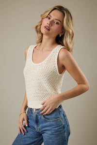 U-Neck Crochet Tank