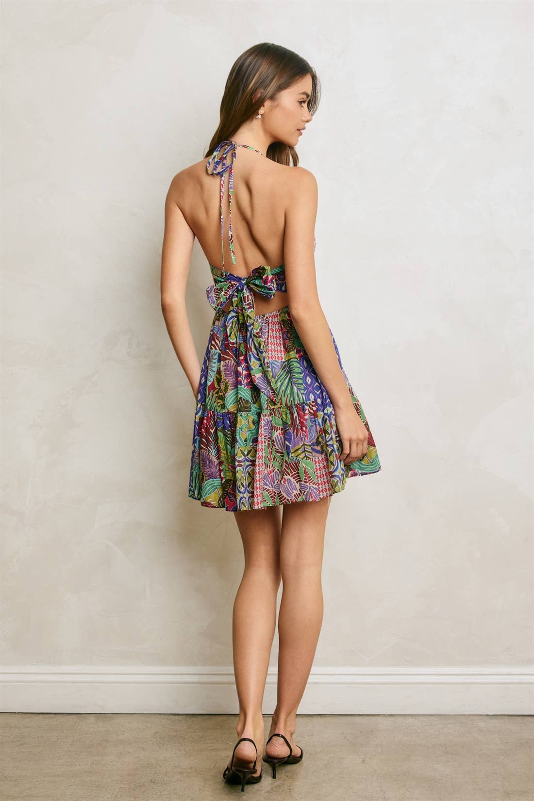 Lagoon Bloom Smocked And Flared Mini Dress