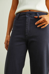 Straight Wide Leg Denim Pants