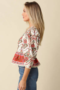 Eloise Floral Peplum Blouse