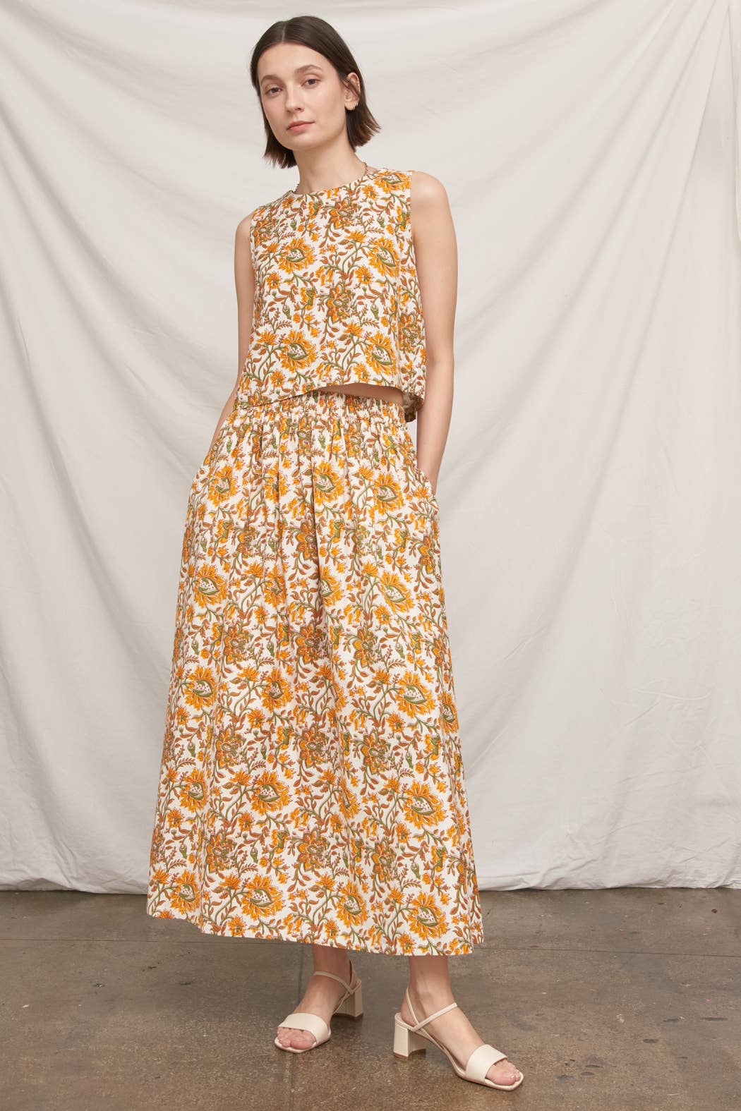 Floral Print Maxi Skirt