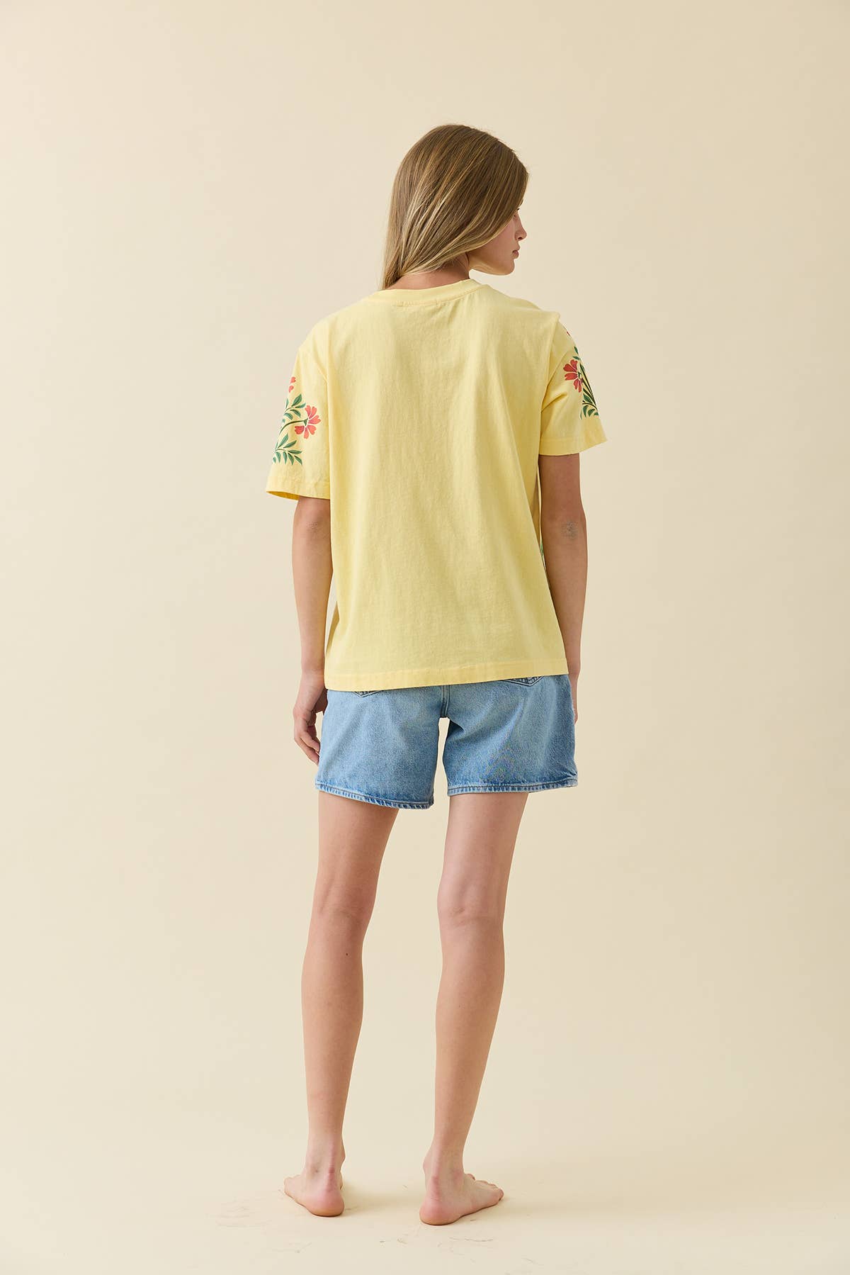 Sun Graphic Tee with Embroidery