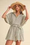 Relaxed Striped Romper