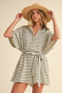 Relaxed Striped Romper
