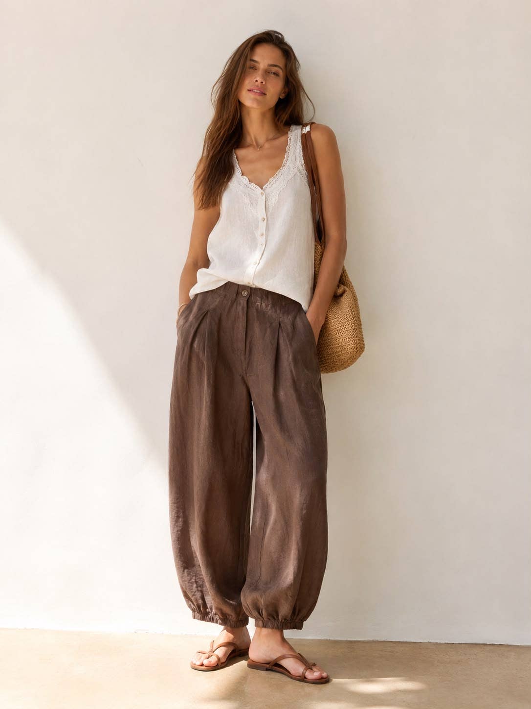 Linen Balloon Pants Sm/Med