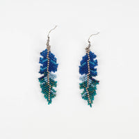 Beaded Feather Earrings
